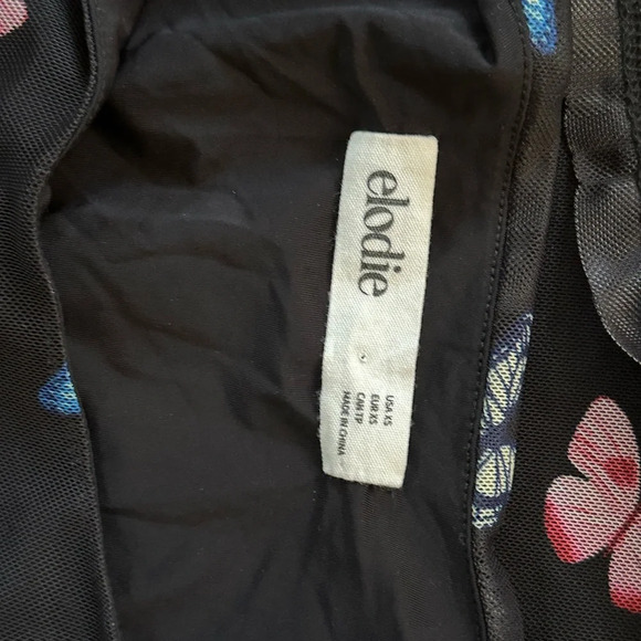 Elodie K Butterfly Mesh Fitted Minidress women’s XS colorful y2k dress - Picture 6 of 7